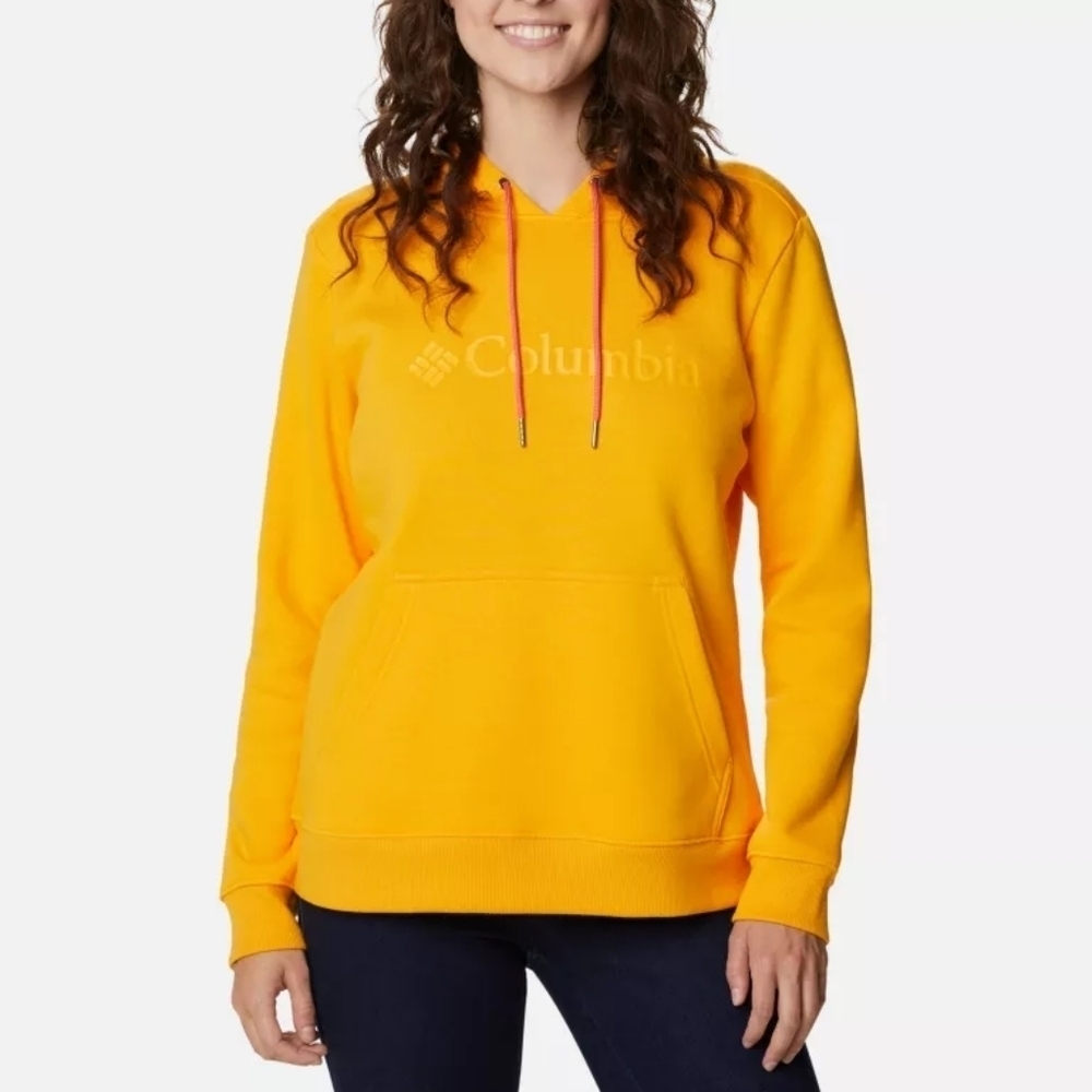 Columbia Logo Hoodie, Color Bright Marigold Size S
